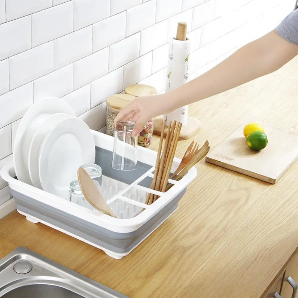 Kitchen Foldable Dish Rack Storage