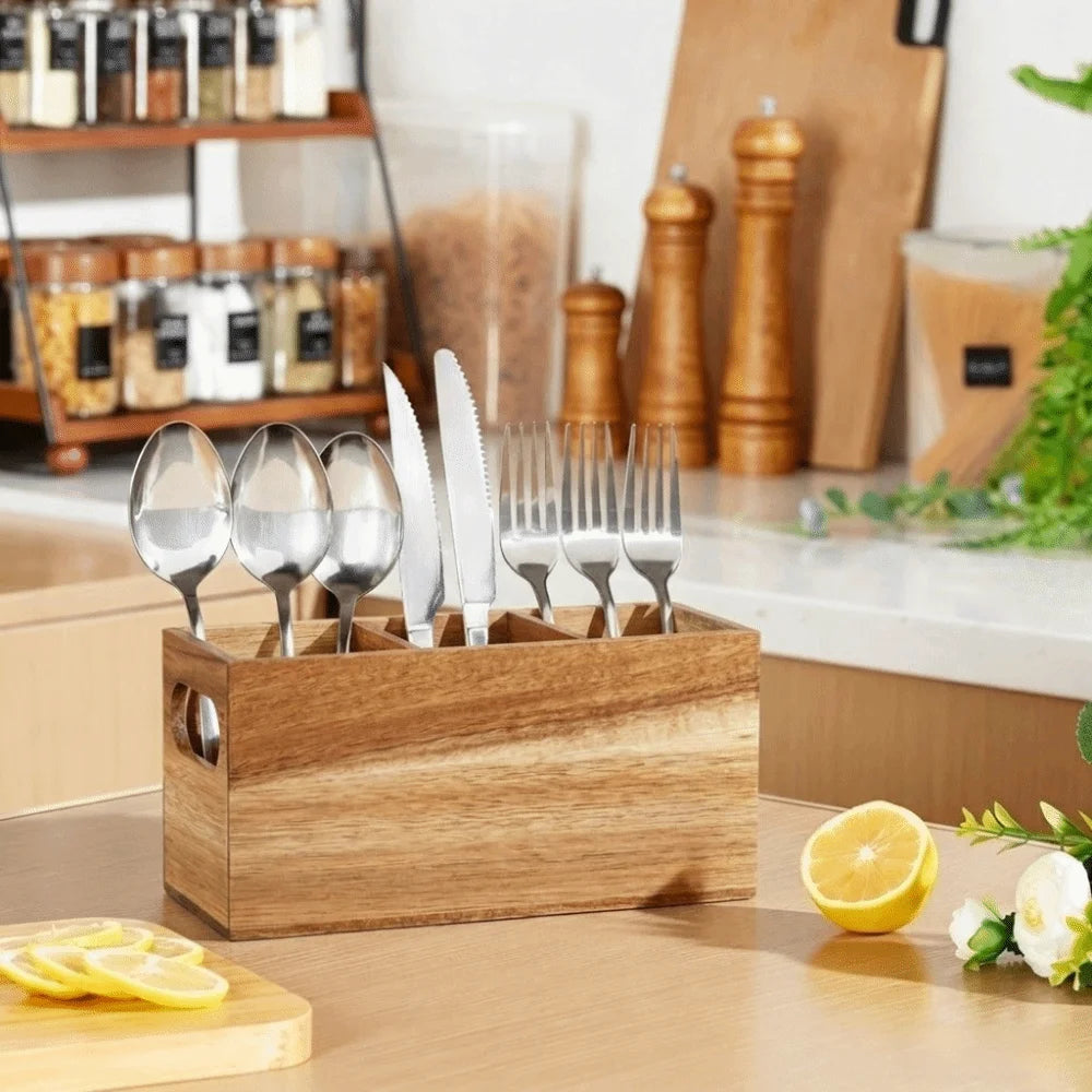 Wooden Utensil Organizer
