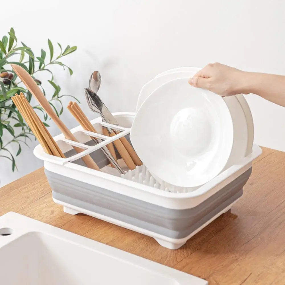 Kitchen Foldable Dish Rack Storage