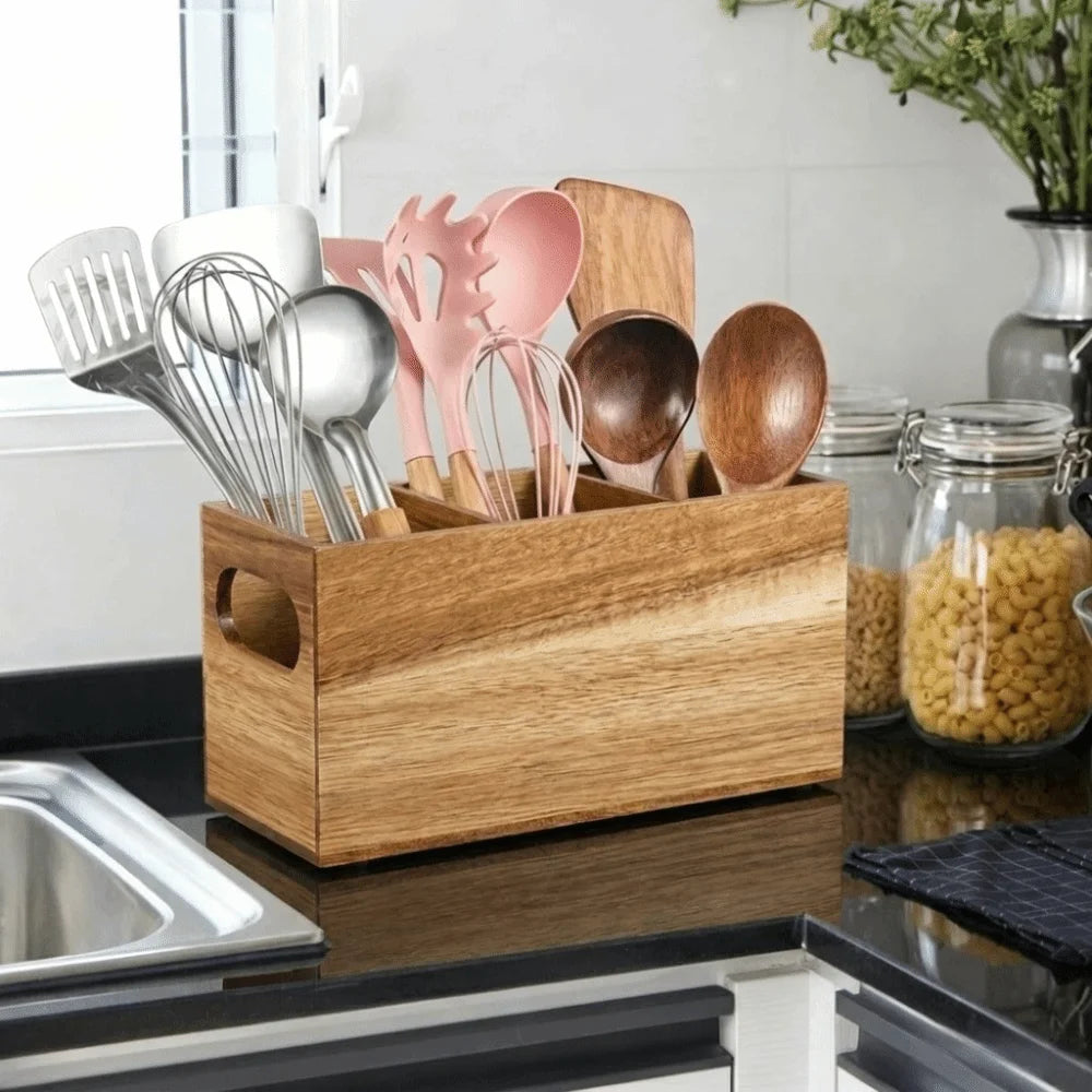 Wooden Utensil Organizer