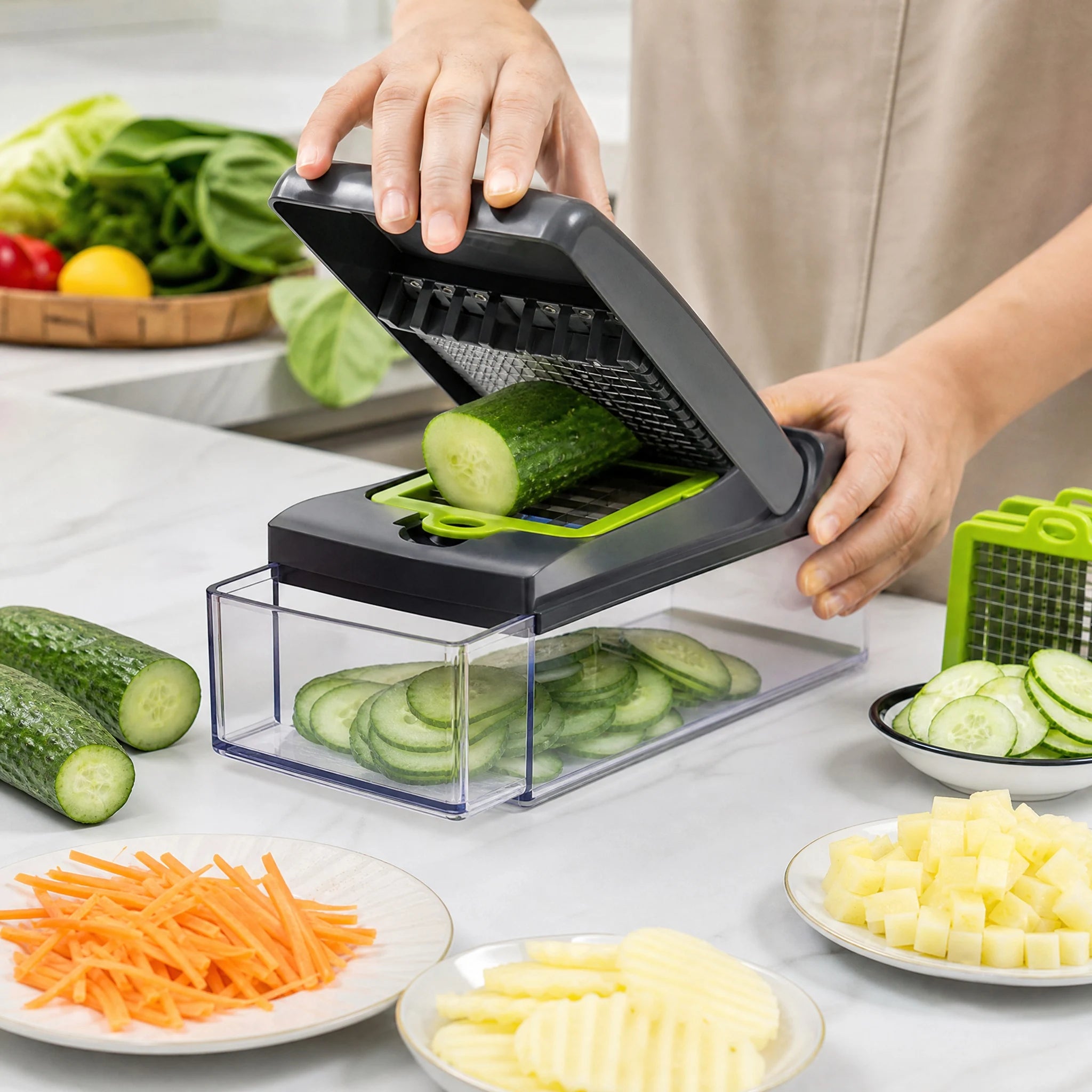 Safe Hand Guard Vegetable Cutter