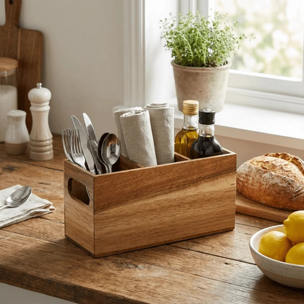 Wooden Utensil Organizer